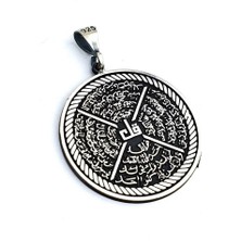 Ihlas Felak Nas Kafirun Sure Dualı 925 Ayar Gümüş Erkek Kolye Ucu