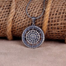 Güneş Tanrısı 925 Ayar Gümüş Erkek Kolye