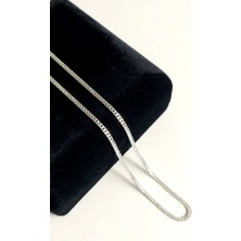 Zincir Gurmet 4mm 925 Ayar Gümüş Erkek Kolye