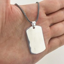 Asker Künyesi  925 Ayar Gümüş Erkek Kolye