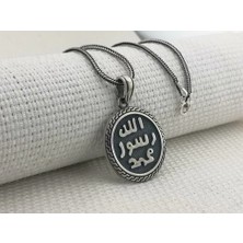 Allah Resulu Muhammet 925 Ayar Gümüş Erkek Kolye