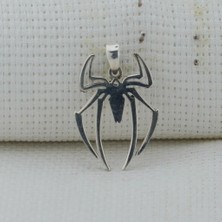 Örümcek Tasarımlı 925 Ayar Gümüş Erkek Kolye Ucu