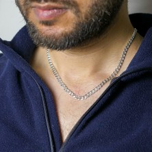 Figaro 6 mm Zincir 925 Ayar Gümüş Erkek Kolye