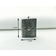 Allah Yazılı Cevşeni Kebir Dualı 925 Ayar Gümüş Erkek Kolye Ucu