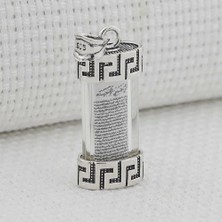 Cevşeni Kebir Dualı 925 Ayar Gümüş Erkek Kolye Ucu