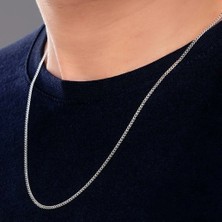 Gurmet Zincir 4mm 925 Ayar Gümüş Erkek Kolye