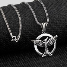 Ankakuşu  925 Ayar Gümüş Erkek Kolye