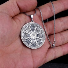 Koruma Duaları Yazılı 925 Ayar Gümüş Erkek Kolye