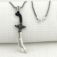 Zulfikar  La Feta Illa Ali La Seyfe Iila ZULFIKAR925 Ayar Gümüş Erkek Kolye