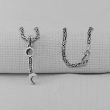 Tamir Anahtarı 925 Ayar Gümüş Erkek Kolye