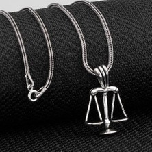 Adalet Terazisi  925 Ayar Gümüş Erkek Kolye Ucu