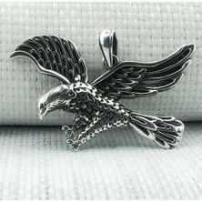 Kartal Tasarımlı 925 Ayar Gümüş Erkek Kolye