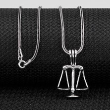 Adalet Terazisi   925 Ayar Gümüş Erkek Kolye Ucu