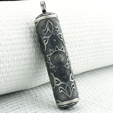 Silindir Cevşeni Kebir Dualı 925 Ayar Gümüş Erkek Kolye Ucu