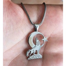 Bozkurt 925 Ayar Gümüş Erkek Kolye