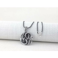 Çift Yılan  925 Ayar Gümüş Erkek Kolye