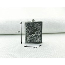 Allah Yazılı Cevşeni Kebir Dualı 925 Ayar Gümüş Erkek Kolye Ucu