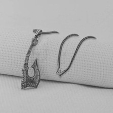 Viking Iskandinav Savaşcı Baltası  925 Ayar Gümüş Erkek Kolyesi