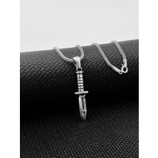 Rambo Bcak Tasarımlı 925 Ayar Gümüş Erkek Kolye