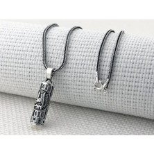 Ehlibeyt Yazılı Cevşeni Kebir Dualı 925 Ayar Gümüş Erkek Kolye