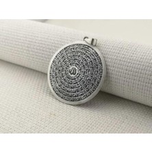 Esmaul Husna Dualı Büyük Boy 925 Ayar Gümüş Erkek Kolye Ucu