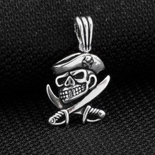 Kuru Kafa  925 Ayar Gümüş Erkek Kolye