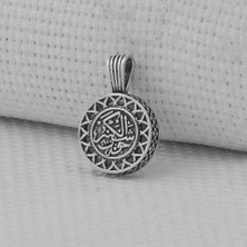 Besmele I Şerif Cevşeni Kebir Dualı 925 Ayar Gümüş Erkek Kolye Ucu