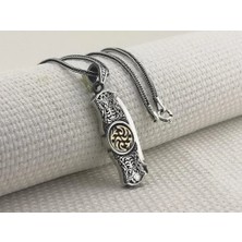 Cakı Özel Tasarımlı Özel Işlemeli  925 Ayar Gümüş Erkek Kolye