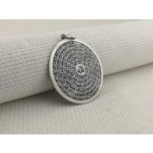 Esmaul Husna Dualı Büyük Boy 925 Ayar Gümüş Erkek Kolye Ucu