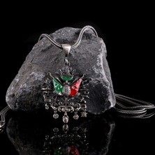 Osmanlı Devlet Arması 925 Ayar Gümüş Erkek Kolye