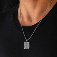 Ayetel Kursi Muskalık ve Çevşen 925 Ayar Gümüş Erkek Kolye