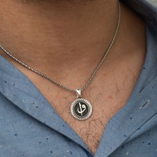 Elif Vav 925 Ayar Gümüş Erkek Kolye