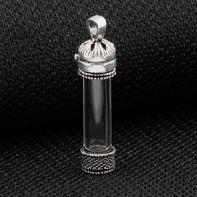 Silindir Tasarımlı Cevşeni Kebir Dualı 925 Ayar Gümüş Erkek Kolye Ucu