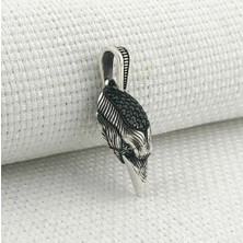 Kartal Başı 925 Ayar Gümüş Erkek Kolye