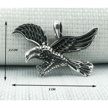 Kartal Tasarımlı 925 Ayar Gümüş Erkek Kolye