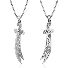 Hz Ali 925 Ayar Gümüş Erkek Kolye