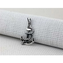 Denizci Çapa  925 Ayar Gümüş Erkek Kolye Ucu