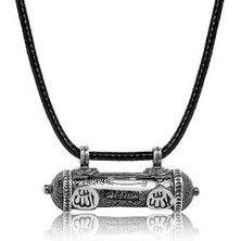 Allah Yazılı Cevşen Muskalık  925 Ayar Gümüş Erkek Kolye