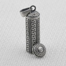 Silindir Cevşeni Kebir Dualı 925 Ayar Gümüş Erkek Kolye Ucu