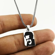 Nazım Hikmet 925 Ayar  Gümüş Erkek Kolye