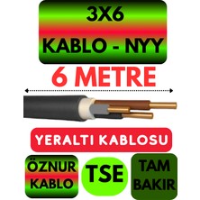 Öznur 3x6 Nyy (Yeraltı Kablosu) Metre Seçenekli