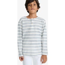 DeFacto Bisiklet Yaka Çizgili Sweatshirt Erkek Çocuk G2556A825AU