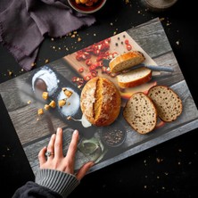 Cozy Co: Temperli Cam Dikdörtgen Kesme ve Sunum Tablası, Kesme Tahtası, Kesme Tablası, Sunumluk, CKT009