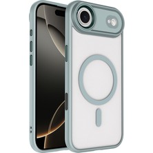 Apple iPhone 17 Air Kılıf Wireless Şarj Özellikli Krom M-Safe Silikon Kapak