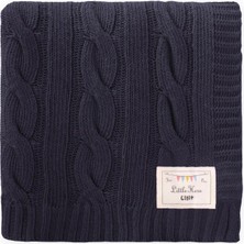 Saç Örgü Triko Battaniye 80X100 cm (+/-5 Cm) Antrasit