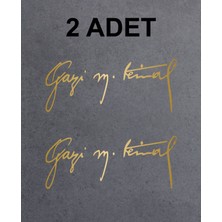 Gazi Mustafa Kemal Imza Sticker - Atatürk Imza Sticker - Atatürk Sticker - Oto Sticker - Araba Sticker - Araç Sticker - Duvar Sticker - Laptop Sticker