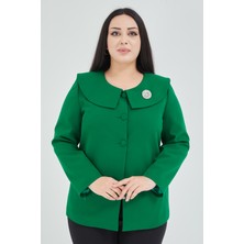 Fagi Atelier Kadın Büyük Beden Şal Yaka Broşlu Ceket