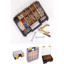 14 Gözlü Vida Olta Çivi Boncuk Dübel Kutusu Takım Alet Çantası Organizer