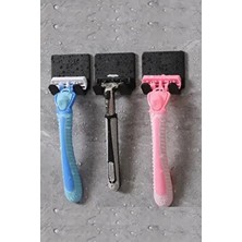 3'lü Permatik Tutucu - Yapışkanlı Banyo Düzenleyici - Jilet Tutucu -Çok Amaçlı Banyo Askısı (3 Adet)