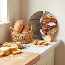 Cozy Co: Temperli Cam Daire Kesme ve Sunum Tablası, Kesme Tahtası, Kesme Tablası, Sunumluk, CKT010